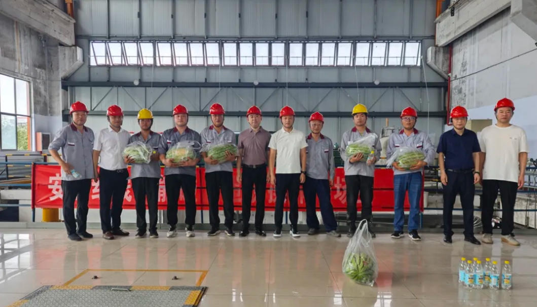 尊龙官方官网环保党委副书记、总经理周宇峰一行到山东中茂发展“夏季高温送清冷”慰问活动